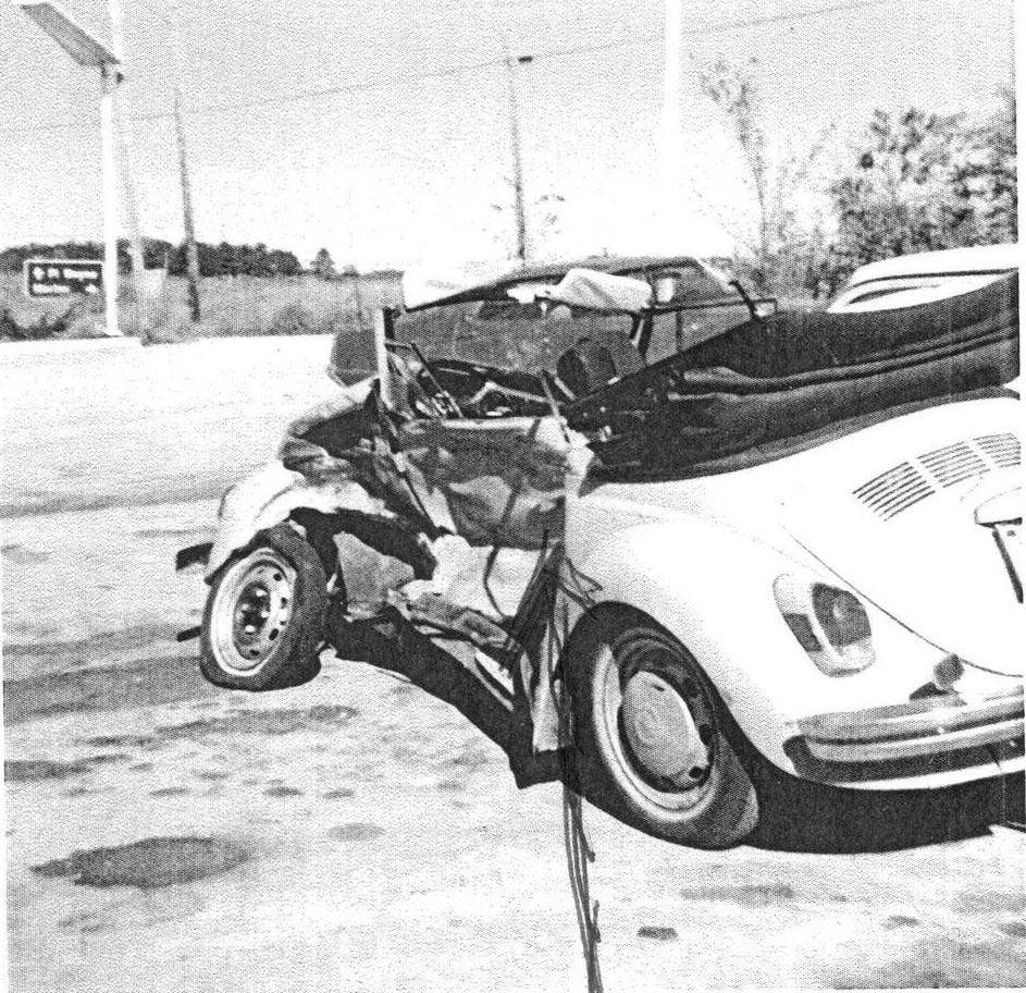 Personal Injury? Mike has experience as a victim of an accident, riding behind the driver of this VW bug in 1972. Fractured left femur, traction for two months, dangerous hematomas in right leg, and lots of PT. 