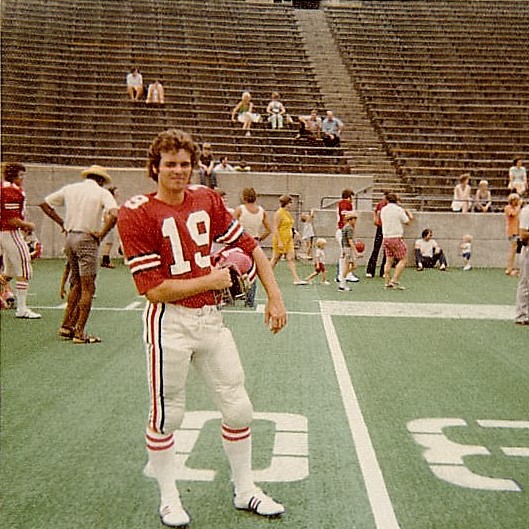 Mike was a "walk-on" at Indiana University under Head Coach Lee Corso as a Quarterback. 